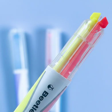 KOKUYO Mark+ Dual Color Highlighter: 2-in-1 Double Pen for Aesthetic Note-Taking