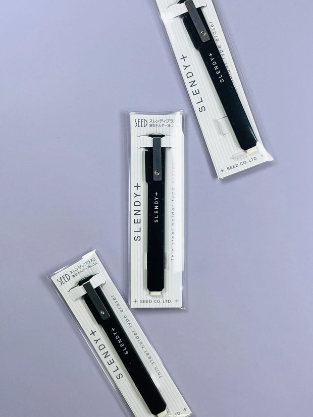 SEED SLENDY+ 2 Slim Eraser: Metal Body Precision Eraser for Planners & Pen Cases