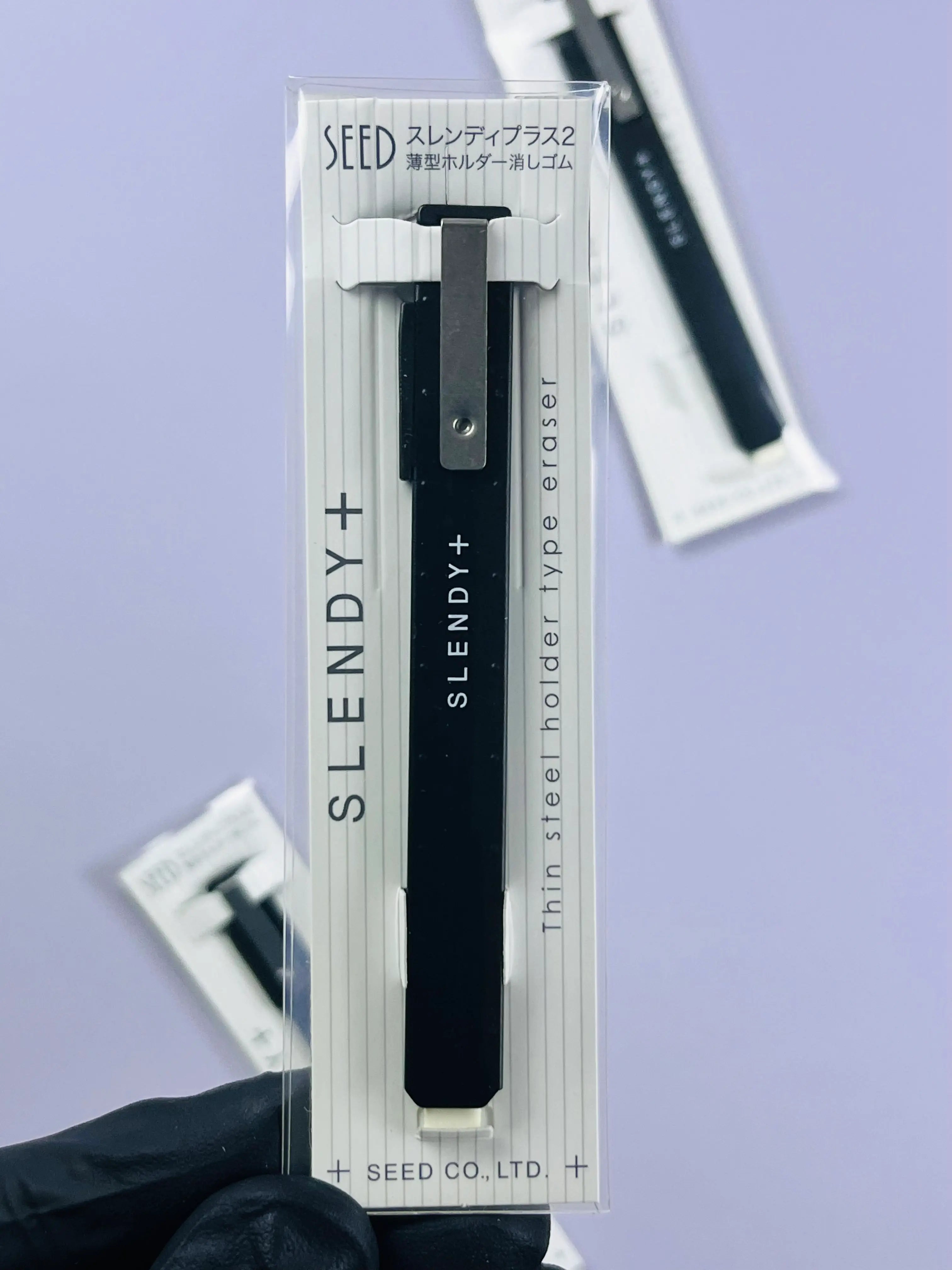 SEED SLENDY+ 2 Slim Eraser: Metal Body Precision Eraser for Planners & Pen Cases