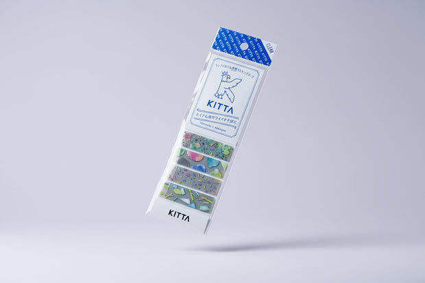 KING JIM KITTA Clear Washi Tape Set: Pre-Cut Aesthetic Washi Stickers