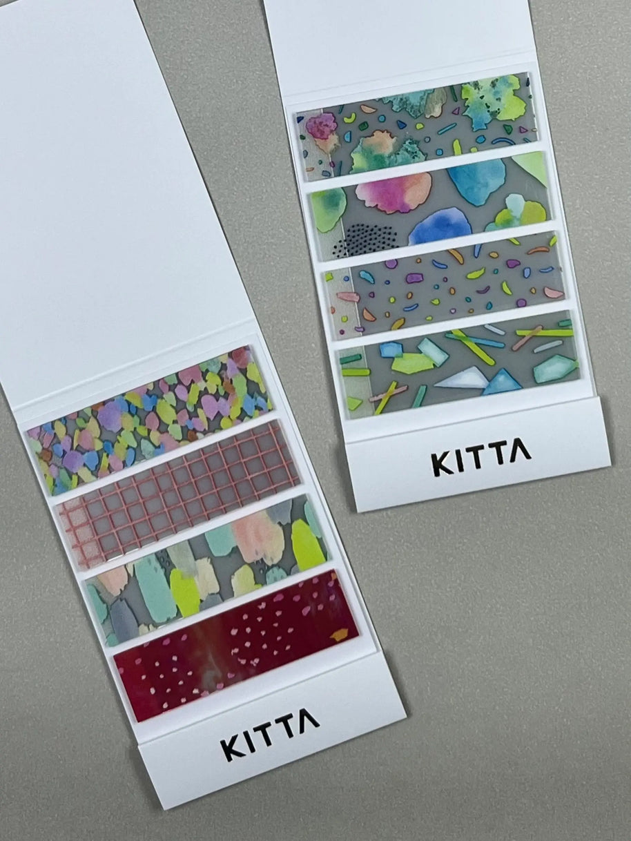 KING JIM KITTA Clear Washi Tape Set: Pre-Cut Aesthetic Washi Stickers
