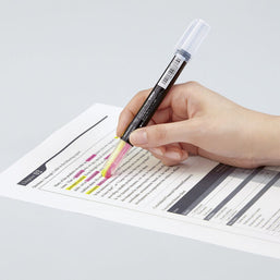 KOKUYO Mark+ Dual Color Highlighter: 2-in-1 Double Pen for Aesthetic Note-Taking