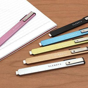 SEED SLENDY+ 2 Slim Eraser: Metal Body Precision Eraser for Planners & Pen Cases
