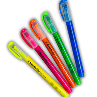 KOKUYO Beetle Tip 3-Way Highlighter: Double Line & Fine Point Set 5-Color
