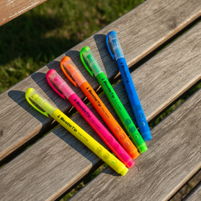 KOKUYO Beetle Tip 3-Way Highlighter: Double Line & Fine Point Set 5-Color