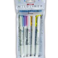 Zebra Mildliner Double-Sided Highlighter: 5-Color Japanese Marker Set