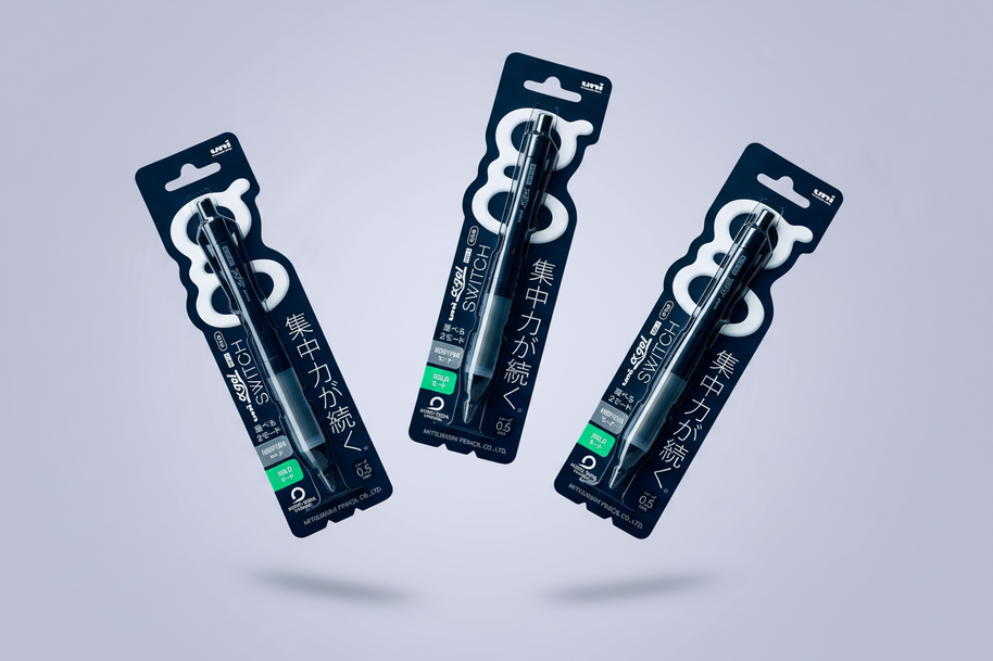 Uni Alpha-Gel Switch Mechanical Pencil: Kuru Toga Lead Rotation & Ergonomic Soft Grip