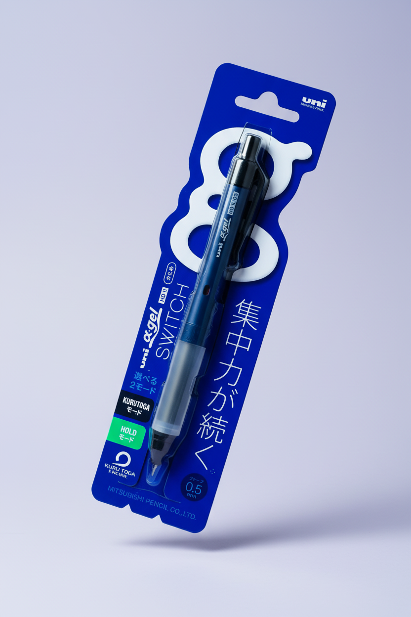 Uni Alpha-Gel Switch Mechanical Pencil: Kuru Toga Lead Rotation & Ergonomic Soft Grip