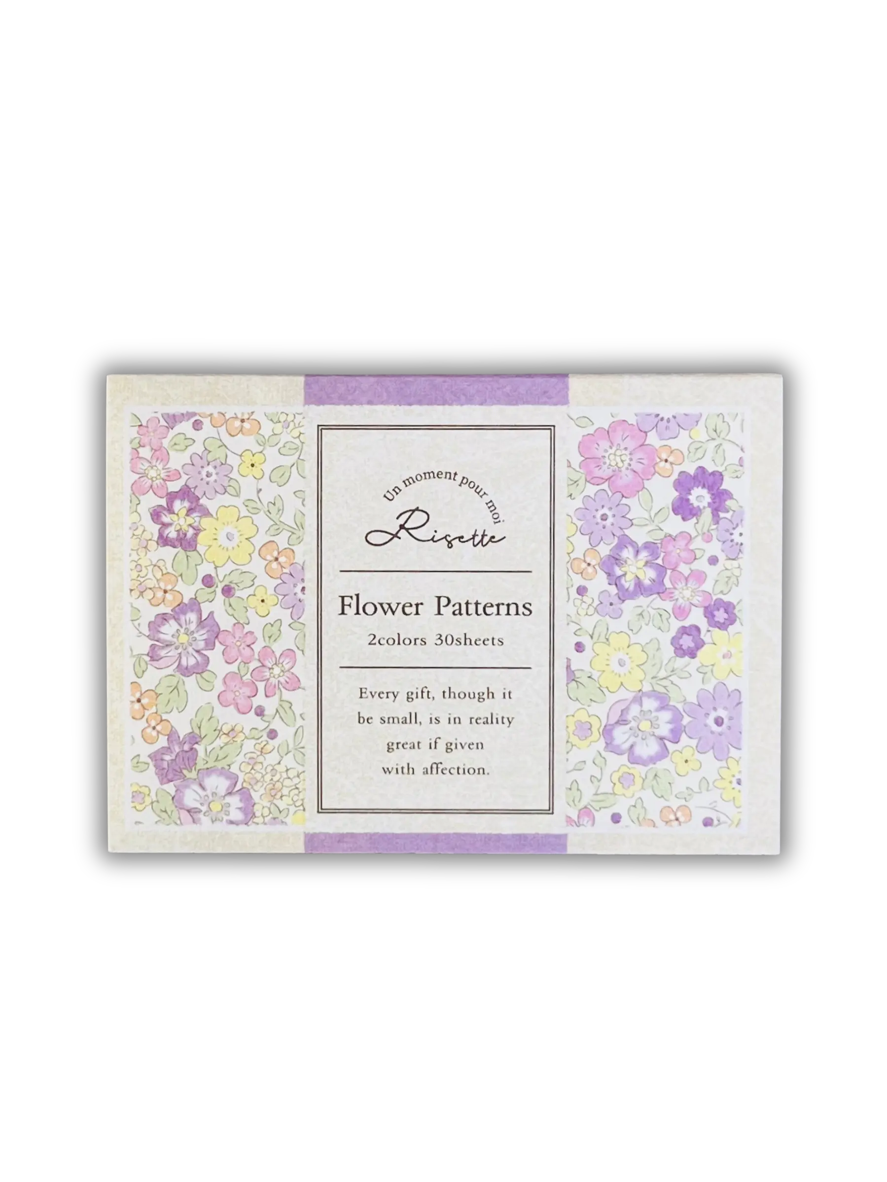 Risette Kofumi-shi Small Note Set: 30 Sheets Adult Floral Stationery - Made in Japan