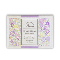 Risette Kofumi-shi Small Note Set: 30 Sheets Adult Floral Stationery - Made in Japan