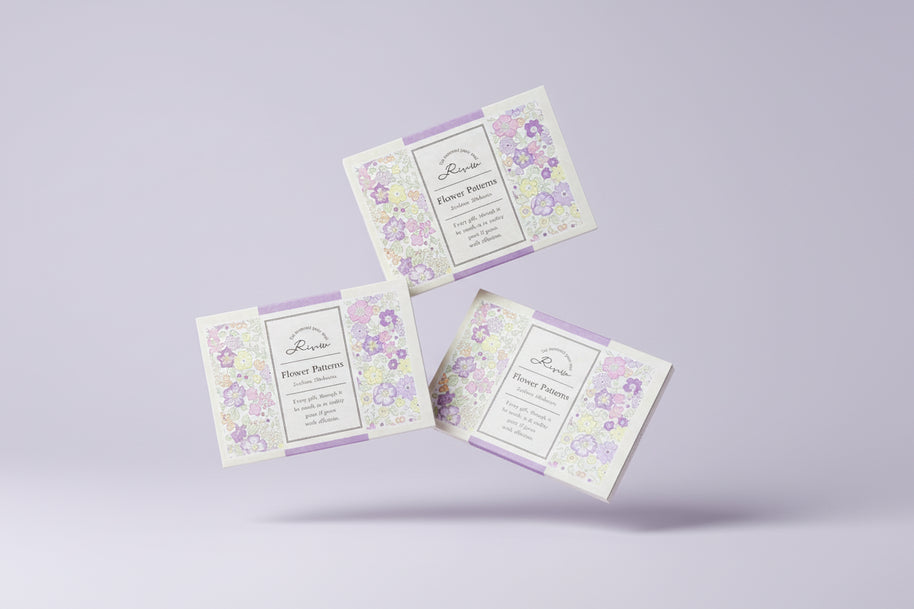 Risette Kofumi-shi Small Note Set: 30 Sheets Adult Floral Stationery - Made in Japan