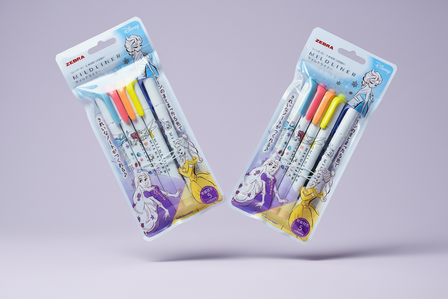 Zebra Mildliner x Disney Princess Limited Edition Set: 5-Pack Dual-Tip Highlighters