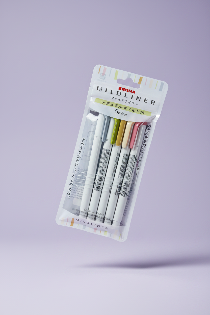 Zebra Mildliner Double-Sided Highlighter: 5-Color Japanese Marker Set