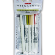 Zebra Mildliner Double-Sided Highlighter: 5-Color Japanese Marker Set