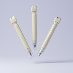 KUTSUWA Pen Stamp: Dual-Ended Highlighter & Planner Stamp (Aesthetic Latte Beige)
