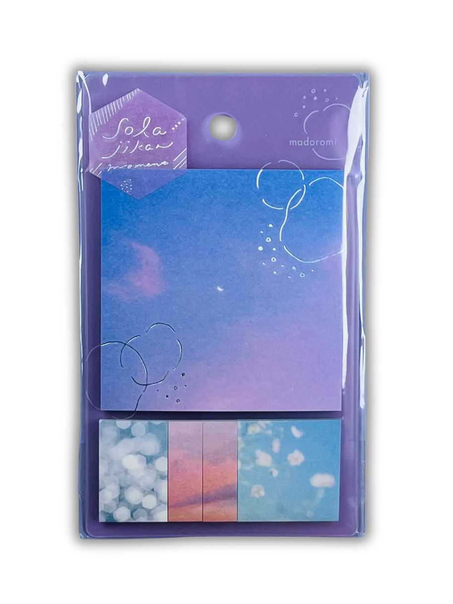 KITERA Soratoki "Momentary" Sticky Notes: Slumbering Usumomo - Aesthetic Sky-Themed Index
