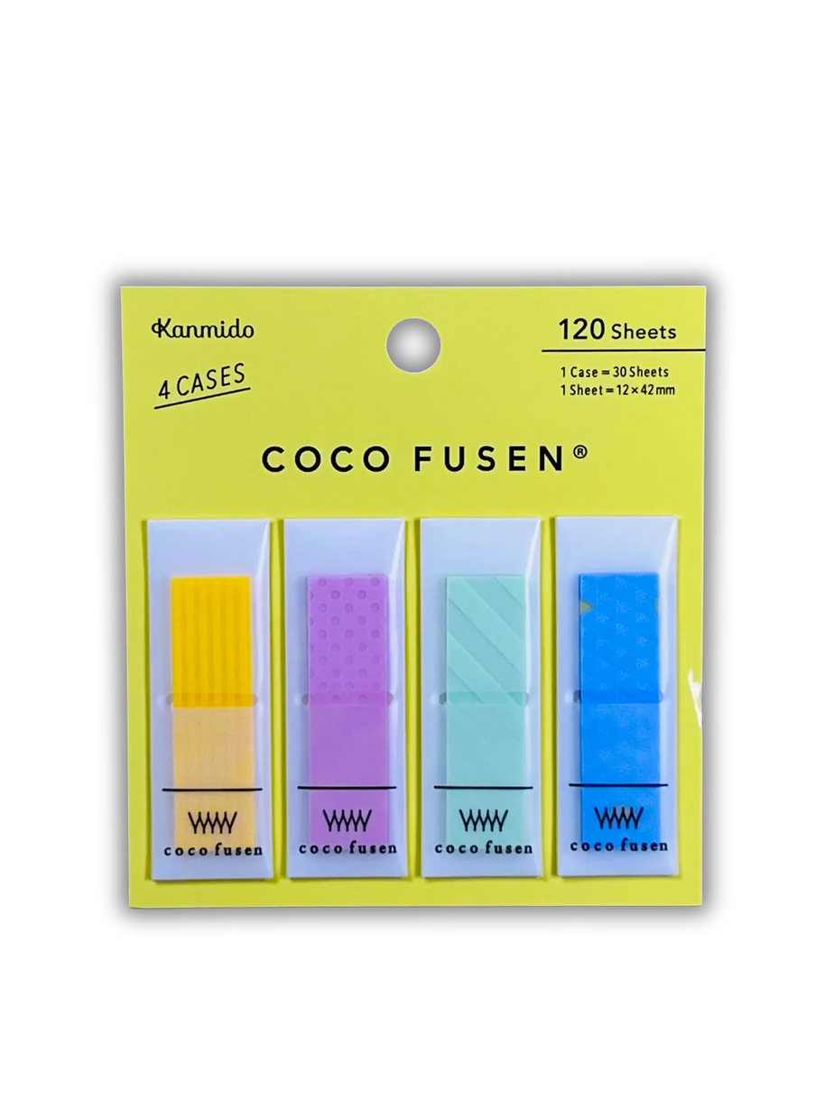 KANMIDO KOKOFUSEN Adhesive Case Sticky Notes: Pattern Yellow Film Index (M-Size)