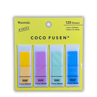 KANMIDO KOKOFUSEN Adhesive Case Sticky Notes: Pattern Yellow Film Index (M-Size)