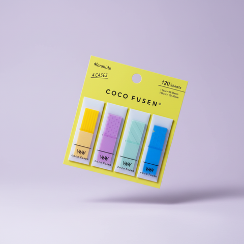 KANMIDO KOKOFUSEN Adhesive Case Sticky Notes: Pattern Yellow Film Index (M-Size)