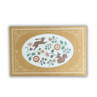 European Antique Market Mini Card Set: Squirrel & Rabbit Die-Cut Window