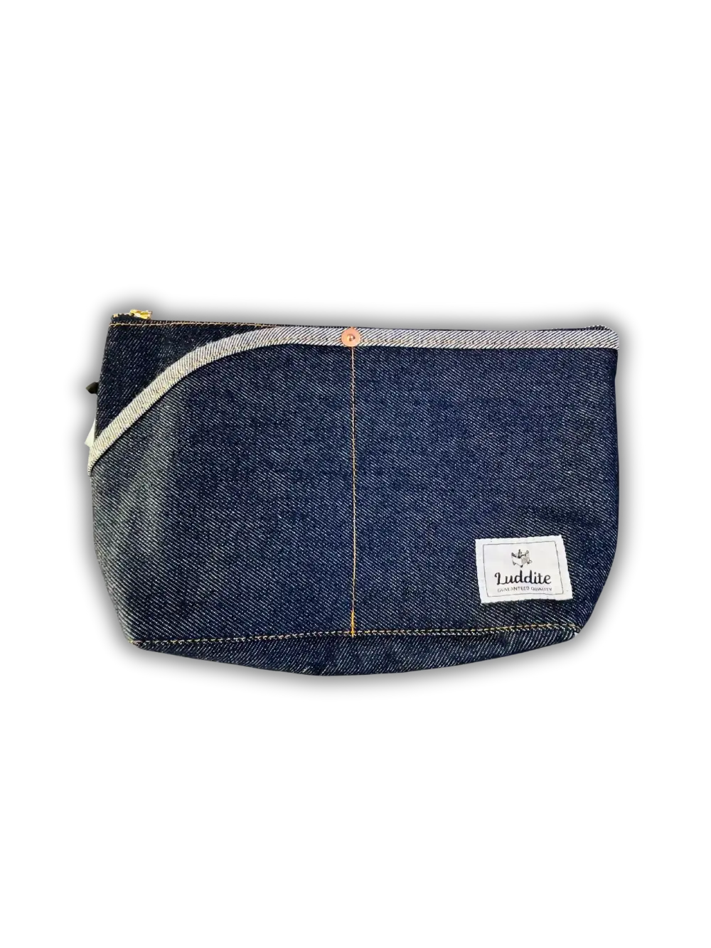 Luddite Okayama Denim Large Boat Pouch: Premium Travel & Stationery Organizer