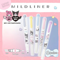 Zebra Mildliner x Sanrio 50th Anniversary Set: My Melody & Kuromi Limited Edition (5-Pack)
