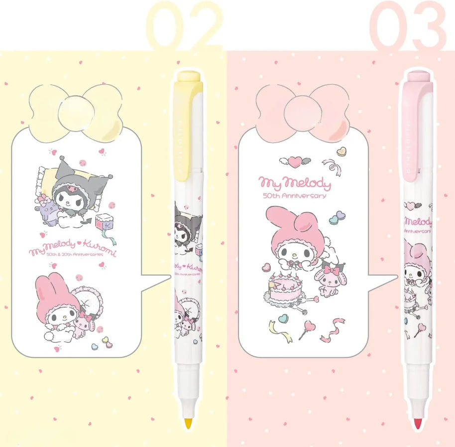 Zebra Mildliner x Sanrio 50th Anniversary Set: My Melody & Kuromi Limited Edition (5-Pack)