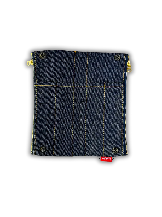 LUDDITE Authentic Okayama Denim Foldable "Bendy" Pen Case - Protective 5-Slot Organizer