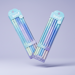 Tombow Ippo! Kaki-kata Pencils: 2B Gradation Grip Design (12-Pack High-Contrast Graphite)