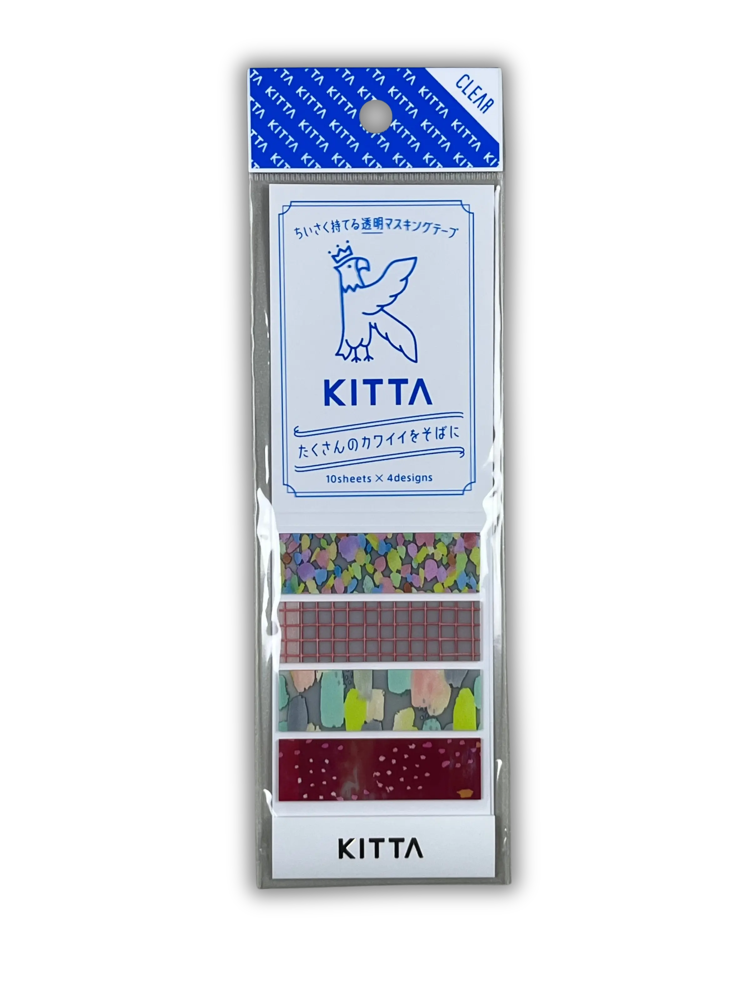 KING JIM KITTA Clear Washi Tape Set: Pre-Cut Aesthetic Washi Stickers