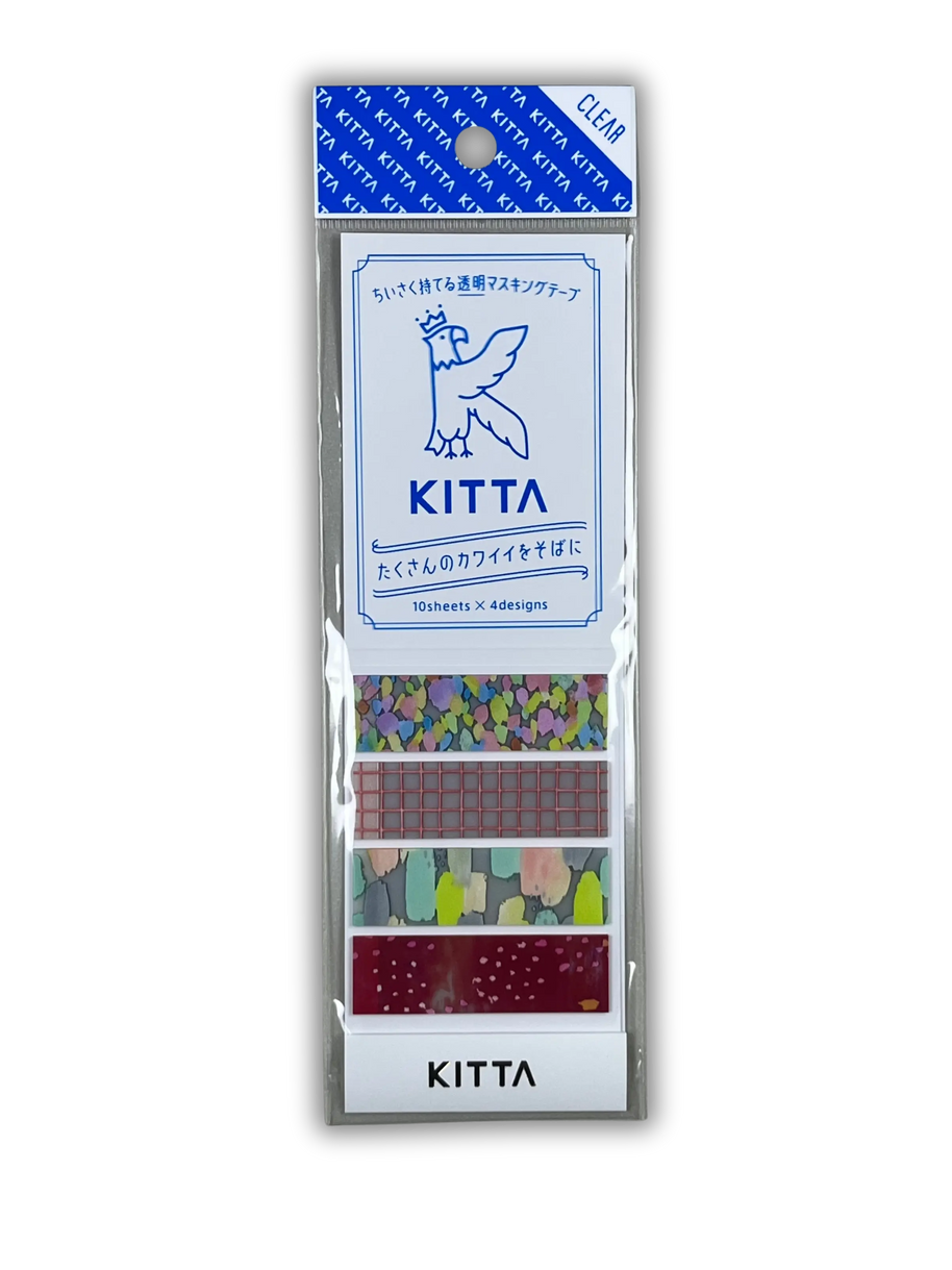 KING JIM KITTA Clear Washi Tape Set: Pre-Cut Aesthetic Washi Stickers