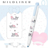 Zebra Mildliner x Sanrio 50th Anniversary Set: My Melody & Kuromi Limited Edition (5-Pack)