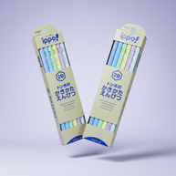 Tombow Ippo! Kaki-kata Pencils: 2B Pastel Natural Design (12-Pack Japanese Graphite)