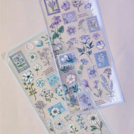 Hyacinth Oshibana Pressed Flower Stickers: Matte PET Transparent Botanical Decals