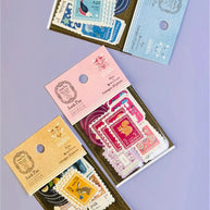 European Antique Market Stamp Stickers: 20-Pack Vintage Washi