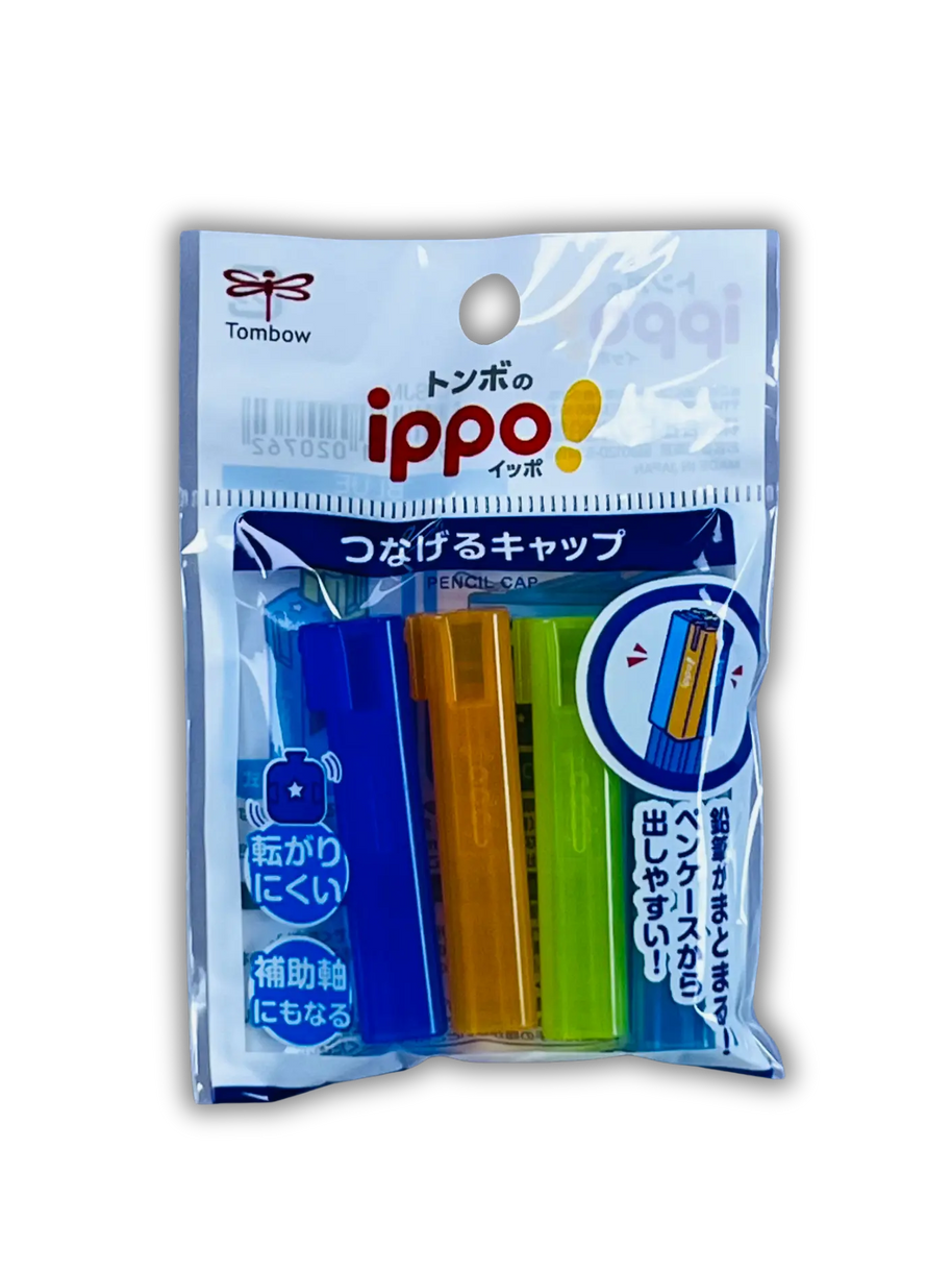 Tombow Pencil Aid Connecting Pencil Caps: 8-Pack Point Protectors - Anti-Roll Design