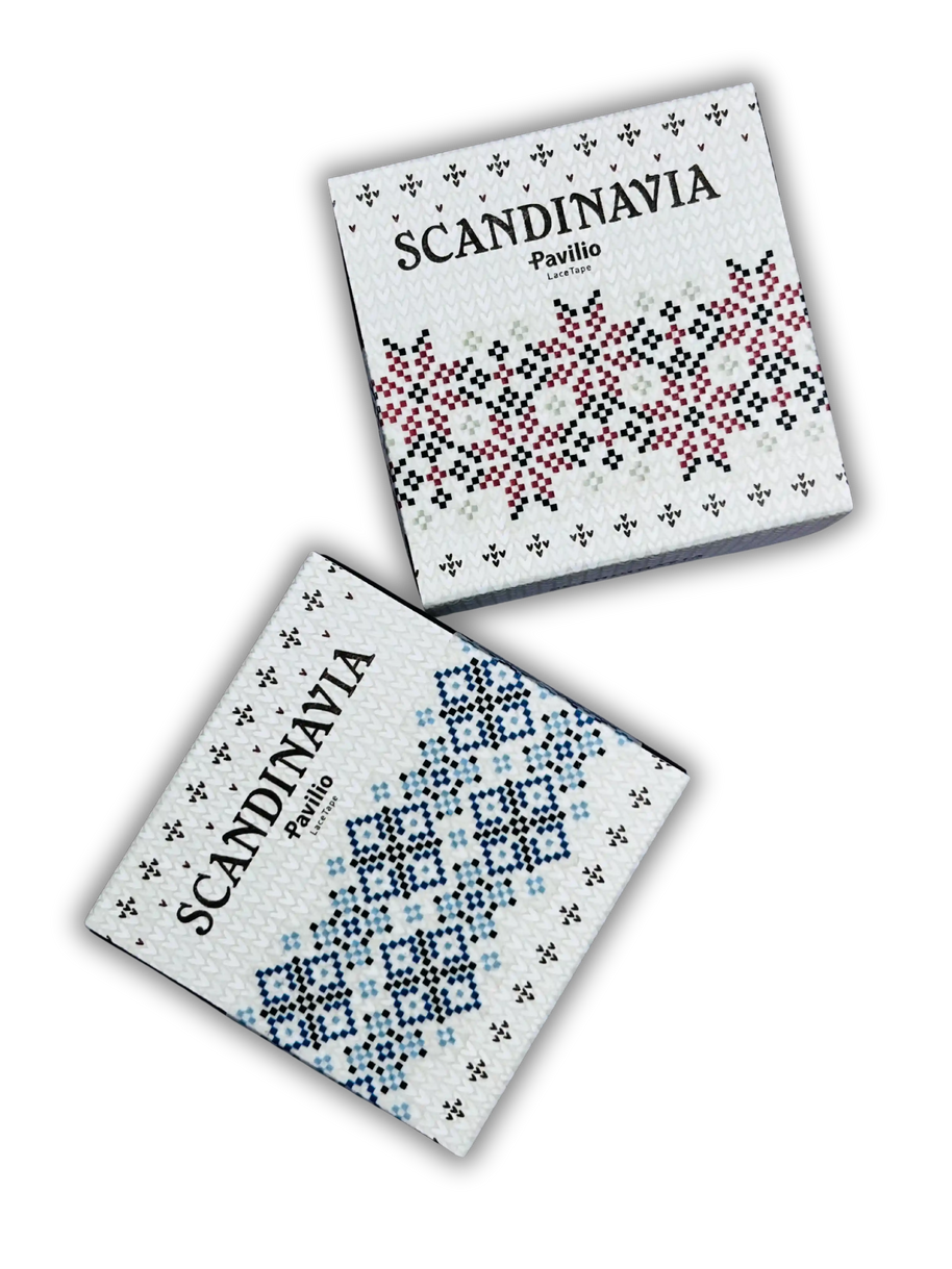 Scandinavia Series Washi Tape: Minimalist Winter Designs (Frost & Snowflake) - Made in Japan