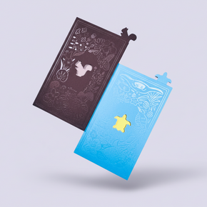 booco x Masao Takahata Hokkaido Window Notebook: Die-Cut Squirrel Hardcover - B6 Japanese Art Stationery