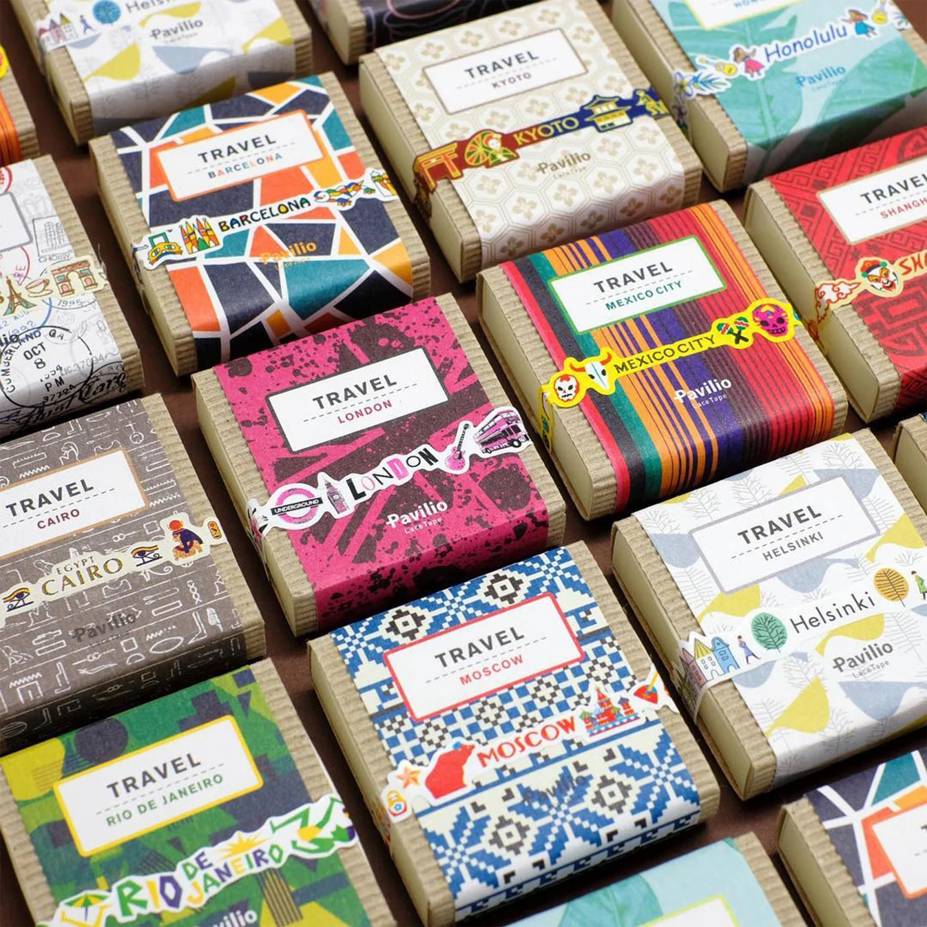Travel Series Decorative Tape: 12 City Motifs - Durable Japanese PP Tape