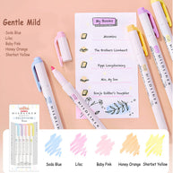 Zebra Mildliner Double-Sided Highlighter: 5-Color Japanese Marker Set